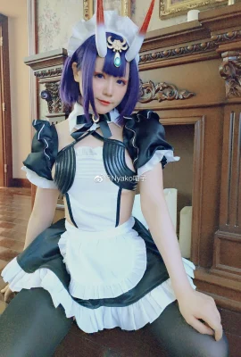 Fate/Grand Order Shuten Douya Maid Fan @Nyako Miaozi (8 фото)