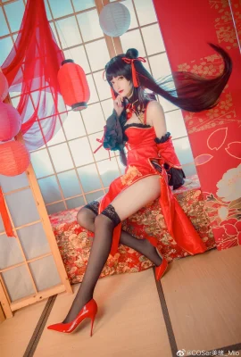 «Date A Live» Токисаки Куруми Сексуальный косплей Cheongsam[CN: COSer Mio_Mio](10 фото)