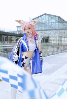 FGO Tamamo Mae Racing ver. @万万不 Bend (8 фото)